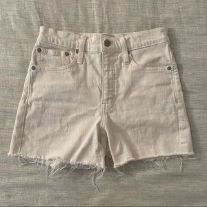 Madewell High Rise Denim Shorts (tile white, sz 24)